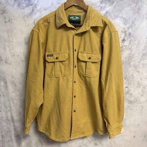 Arborwear Button Up Shirt Mens XL Long Sleeve Tree Climbers Gear Mustard Yellow
